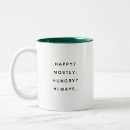 Happy Hungry Happy Humorous Coworker Mug Två-Tonad Mugg