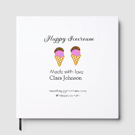 Happy Icecream add name website social media  Gästböcker