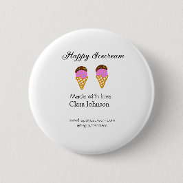 Happy Icecream add name website social media  Knapp