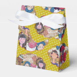 Happy Illustrated Gift Favor Box Presentaskar