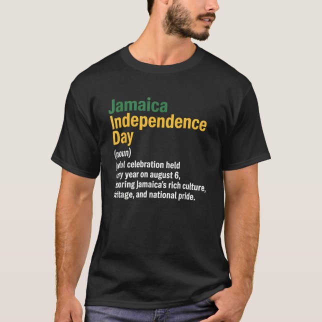 Happy Independence Day Jamaica Definition 63rd Jam T Shirt (Framsida)