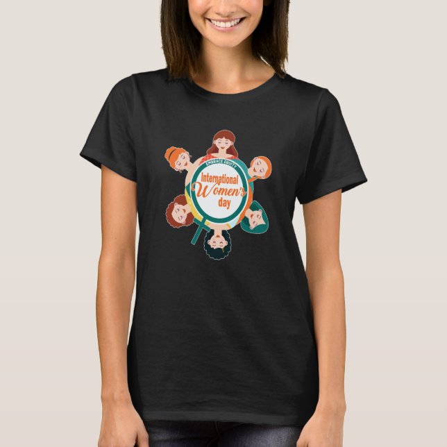 Happy International Women's Day T Shirt (Framsida)
