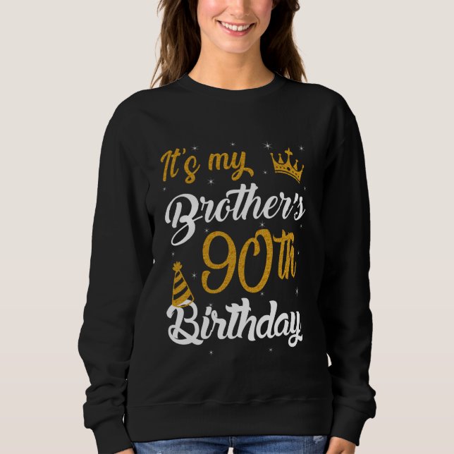 Happy It's My Brother's 90th Birthday 1935 90 Year T Shirt (Framsida)