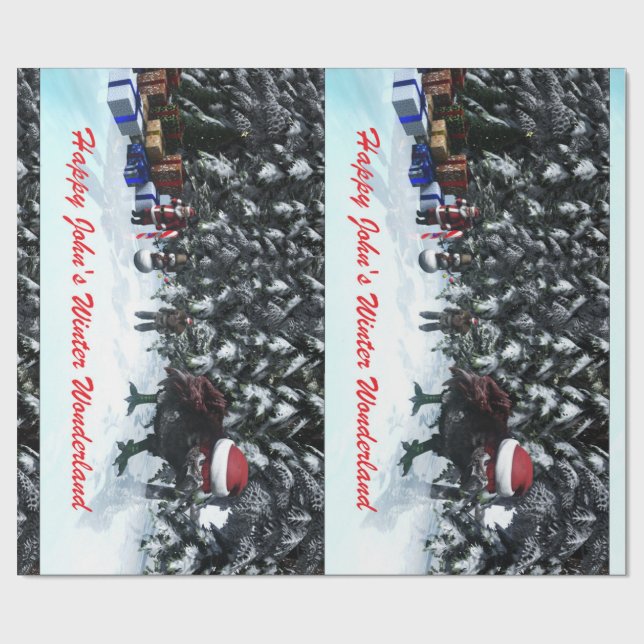 Happy John's Winter Wonderland Geschenkpapier Presentpapper (Platt)