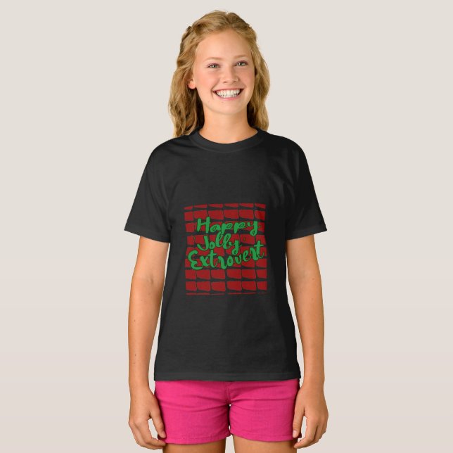 Happy Jolly Extrovert Personality T Shirt (Hel framsida)