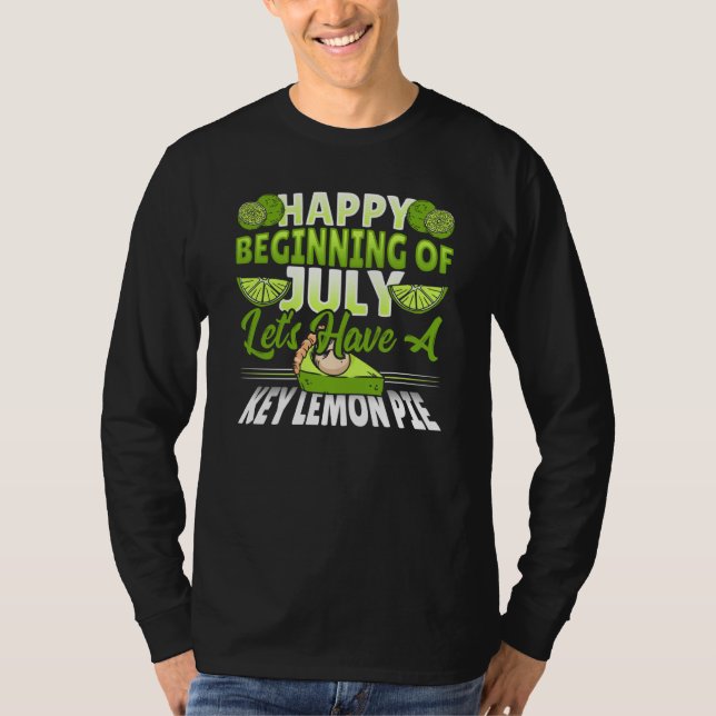 Happy July Key Lemon Pie T Shirt (Framsida)