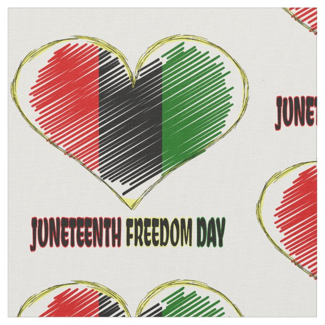 happy juneteenth african flag heart tyg (Närbild)