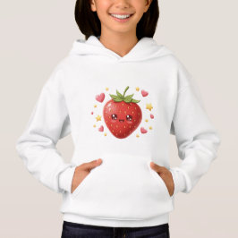 Happy Kawaii Strawberry with Sparkling Eyes T Shirt