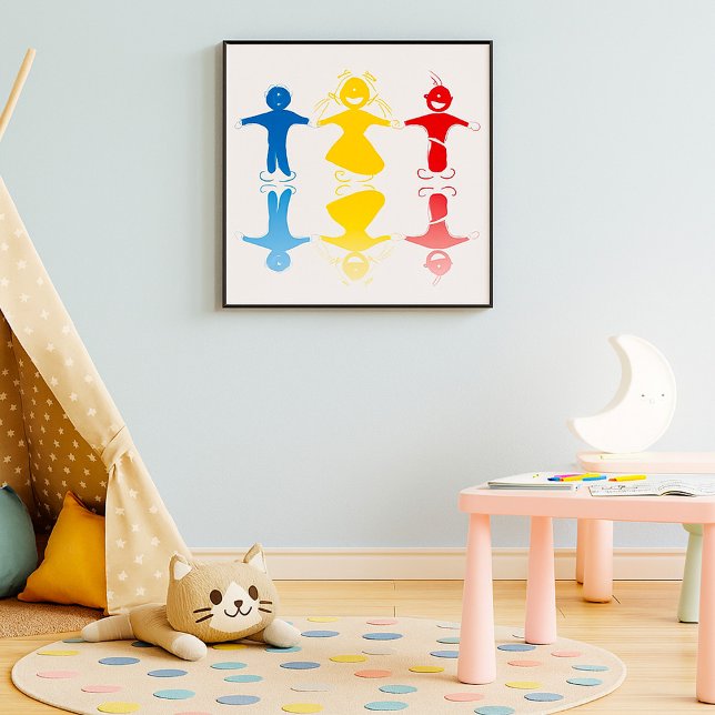 Happy Kids Silhouettes Poster (Skapare uppladdad)