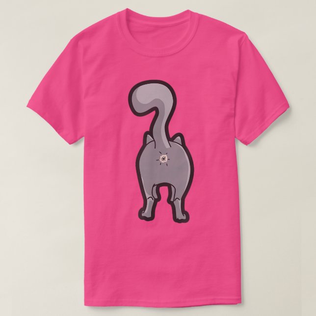 Happy Kitty Cat Butt  T Shirt (Design framsida)