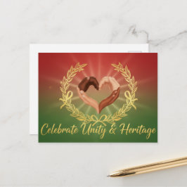 Happy Kwanzaa Kinara Postcard Vykort