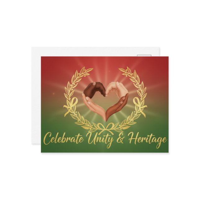 Happy Kwanzaa Kinara Postcard Vykort (Fram/Back In Situ)