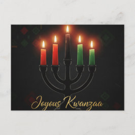 Happy Kwanzaa Kinara Postcard Vykort