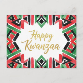 Happy Kwanzaa Kinara Postcard Vykort