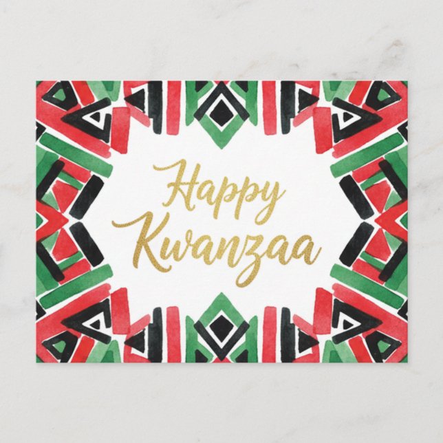 Happy Kwanzaa Kinara Postcard Vykort (Framsida)