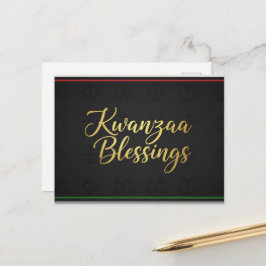 Happy Kwanzaa Kinara Postcard Vykort