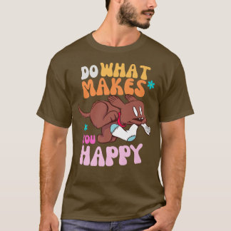 Happy Labrador Retro Hippie 60s VIBES Men's Women' T Shirt