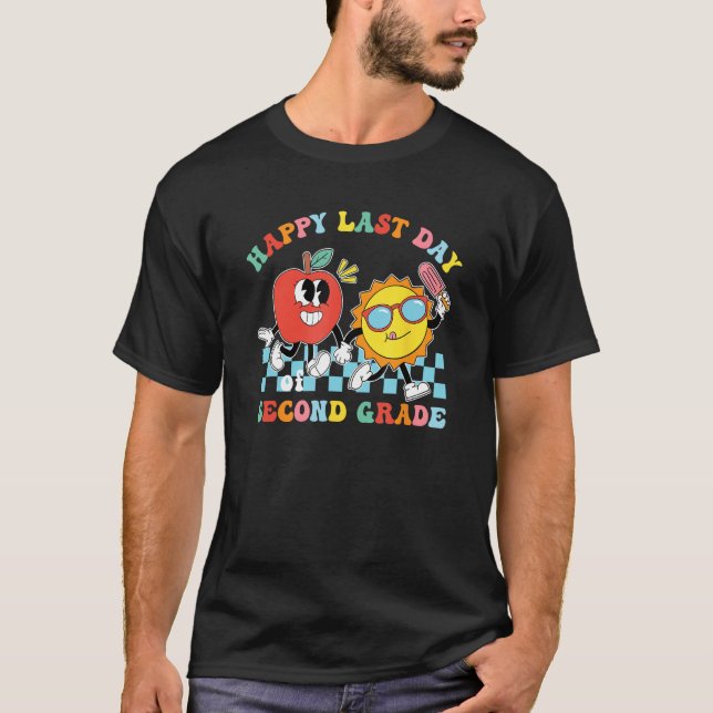 Happy Last Day Of 2nd Grade Teacher Students T Shirt (Framsida)