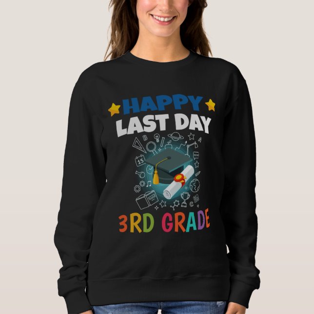 Happy Last Day of 3rd Grade Kid Graduate T Shirt (Framsida)