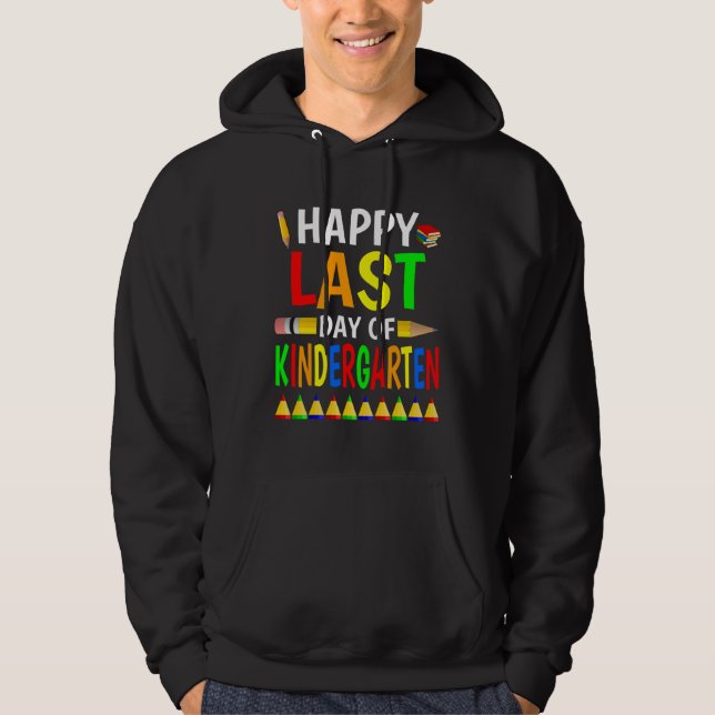 Happy Last Day Of Kindergarten 2023  Teachers Stud Hoodie (Framsida)