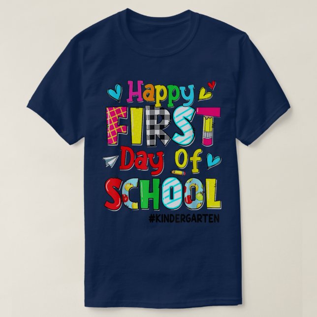 Happy Last Day Of School Kindergarten Back To Scho T Shirt (Design framsida)