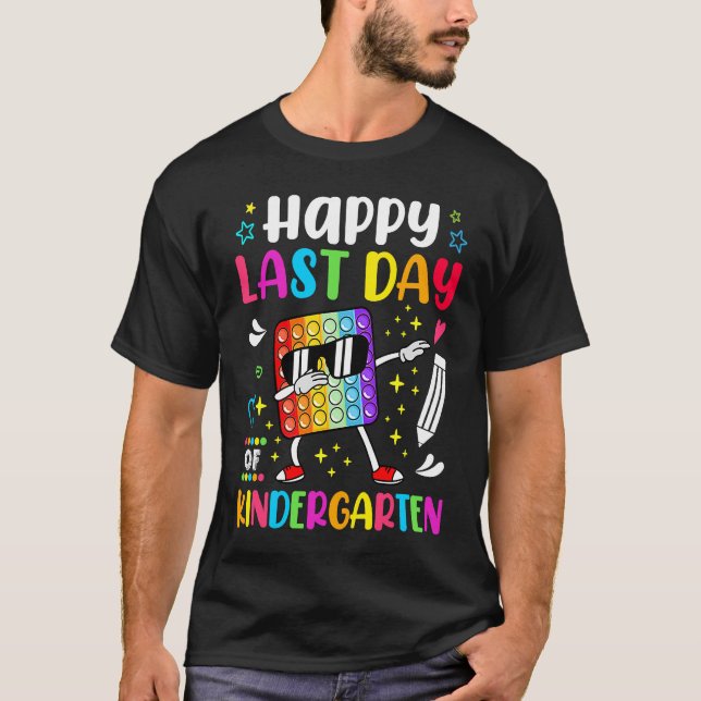 Happy Lasy Day Of School Kindergarten Teacher Stud T Shirt (Framsida)