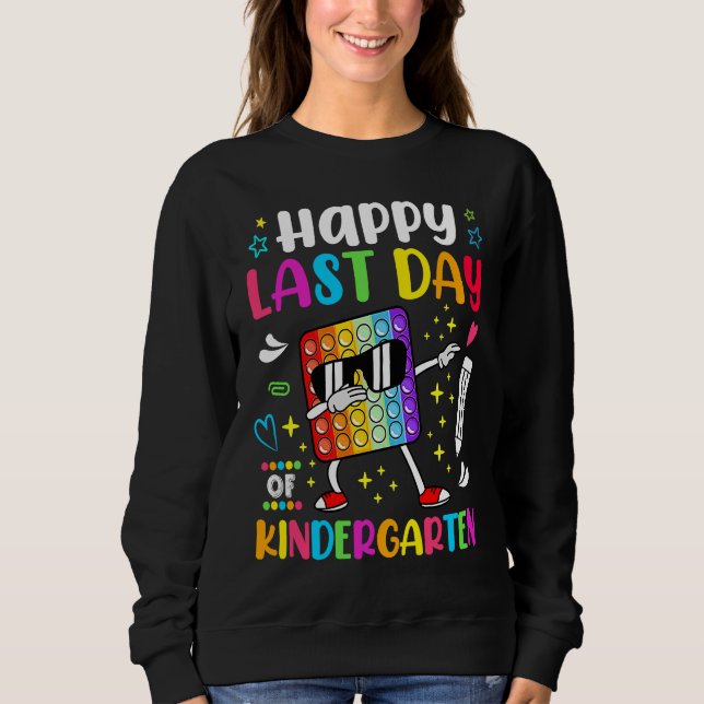 Happy Lasy Day Of School Kindergarten Teacher Stud T Shirt (Framsida)
