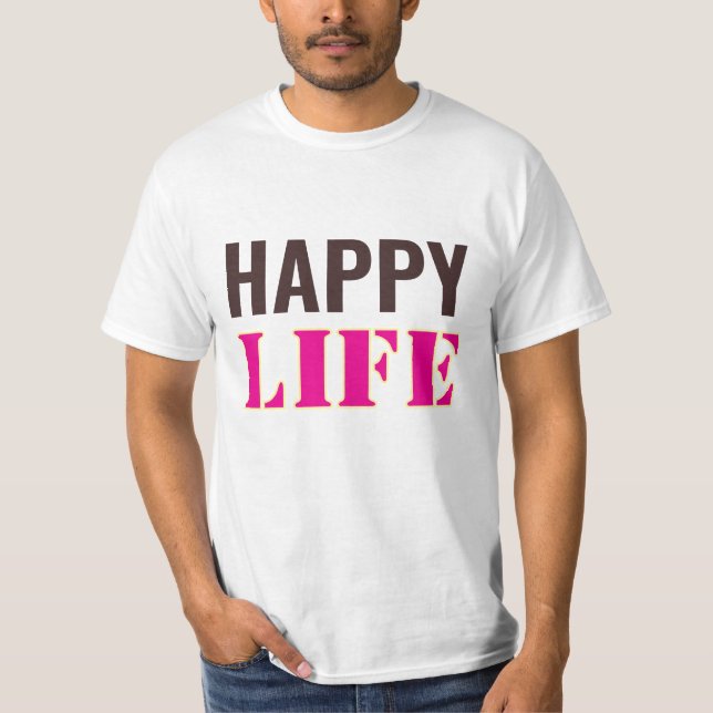 Happy life t-shirt  (Framsida)