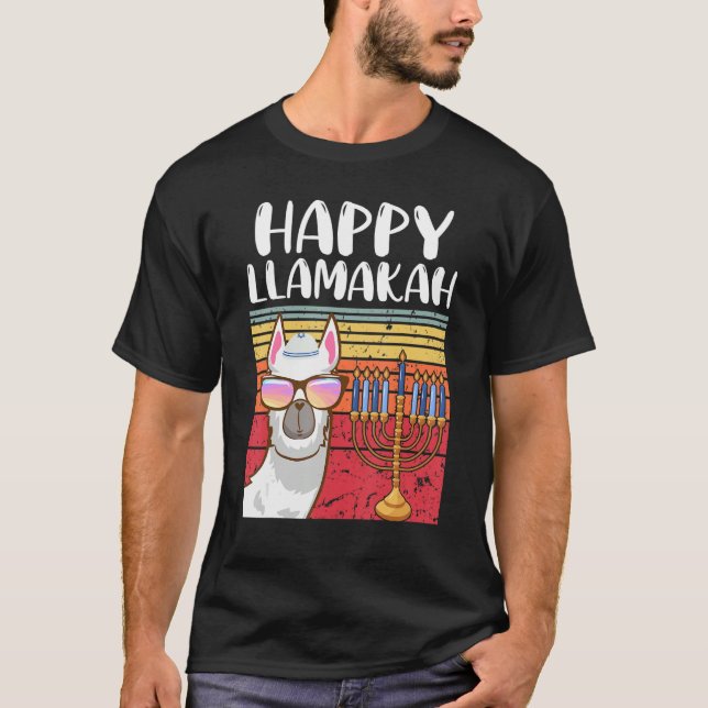 Happy Llamakah Jewish Llama   Hanukkah Pajamas Cha T Shirt (Framsida)