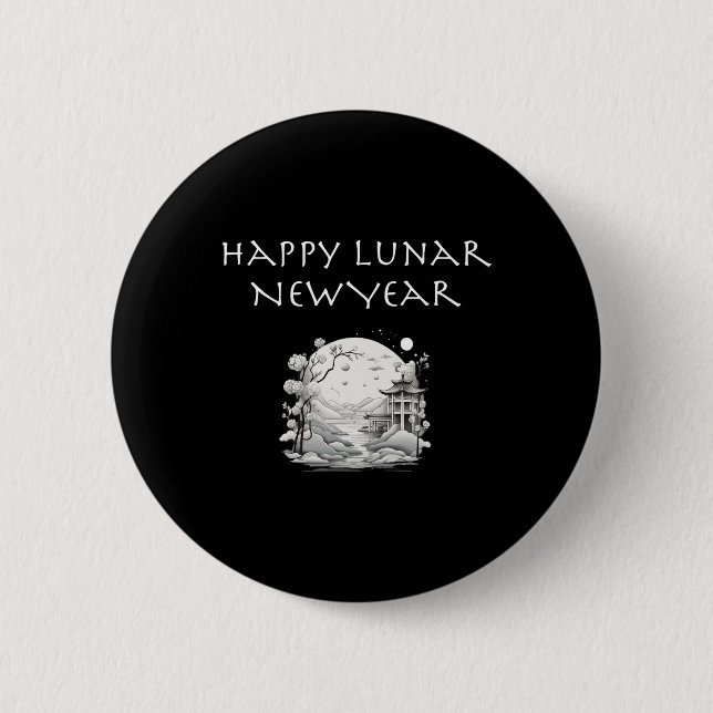 Happy Lunar New Year Charming Design Gift  Knapp (Framsida)