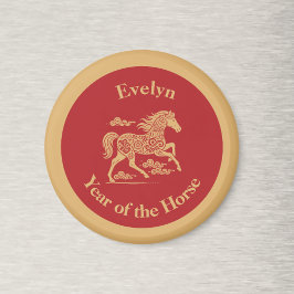 Happy Lunar New Year of the Horse Lucky Clouds Magnet