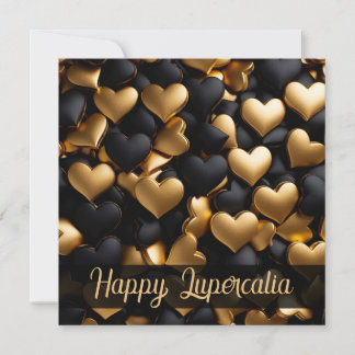 Happy Lupercalia Love Hearts Pattern Valentine Julkort