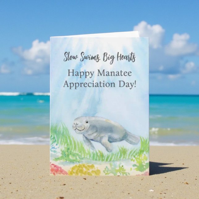 Happy Manatee Appreciation Day Kort (Skapare uppladdad)