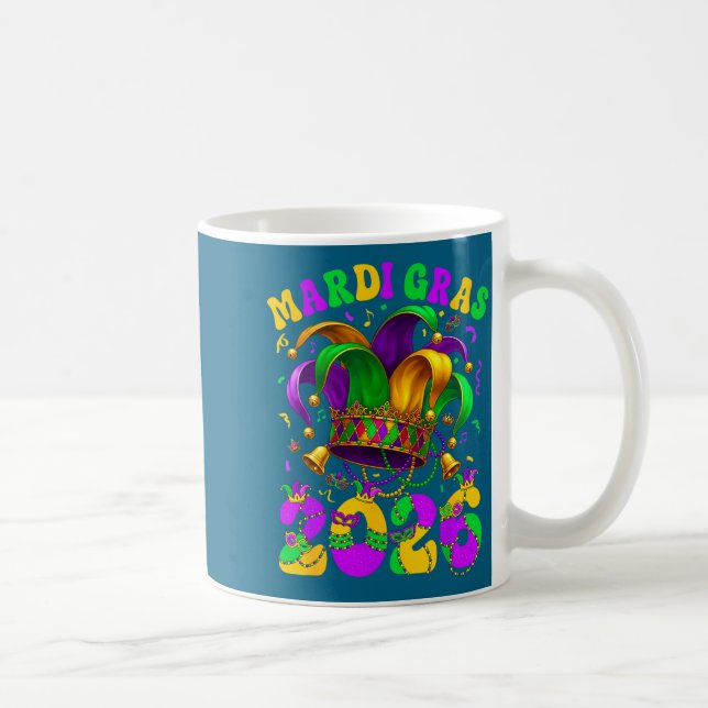 Happy Mardi Gras Carnival Mardi Gras 2026 Jester M Kaffemugg (Höger)