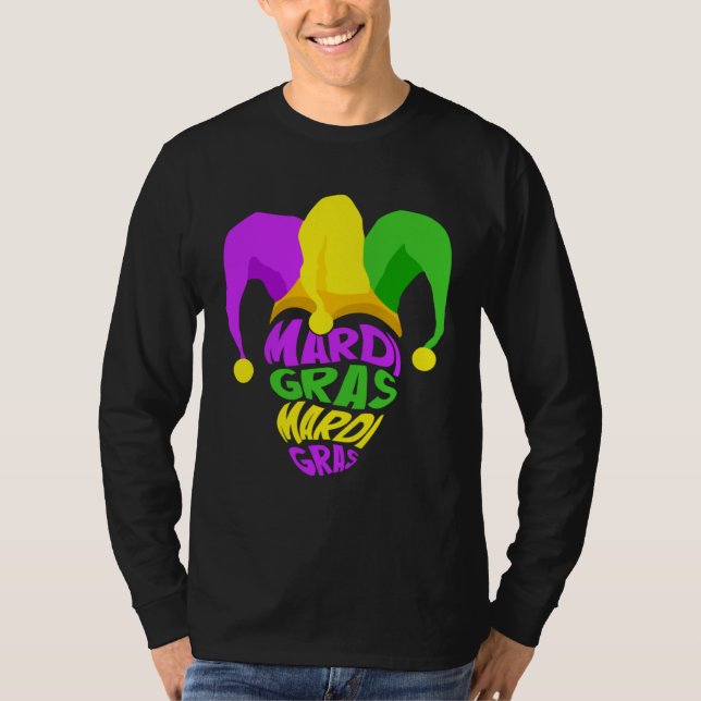 Happy Mardi Gras Day Party Hat Women T Shirt (Framsida)