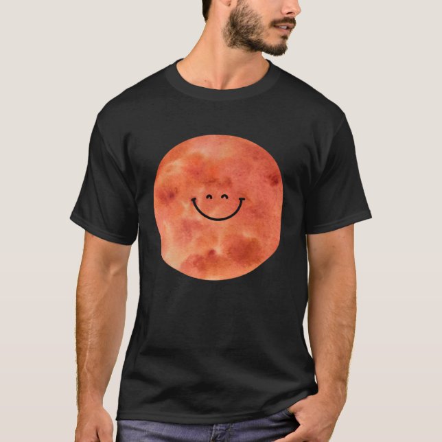 Happy Mars Planet  Cute  Astronomy T Shirt (Framsida)