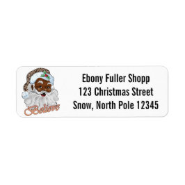 Happy Melanin Christmas Merry X-mas Black Sista Returadress Etikett