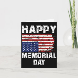 Happy memorial day grungy text usa flag Happy memo Kort