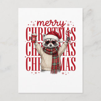 Happy Merry Christmas Bear Inbjudan Vykort