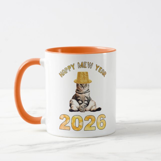 Happy Mew Year 2026 Mugg (Vänster)