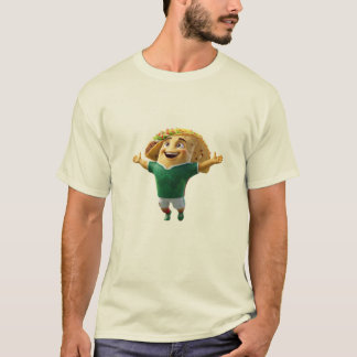 Happy Mexico Taco Soccer Mascot Celebration World T Shirt