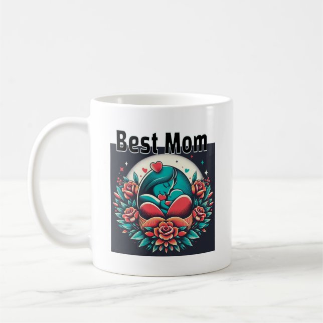 Happy Mother Day, Feliz día de la Madre, Madres,Tw Kaffemugg (Vänster)