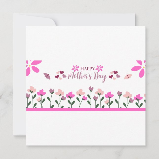 Happy Mother day multi Colour Design Inbjudningar (Framsida)