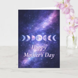 Happy Mother’s Day Celestial Moon Phases Card Kort
