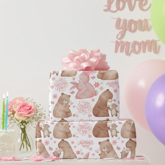Happy Mother’s Day Cute Bear & Bunny Presentpapper