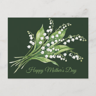 Happy Mother’s Day. Lillies of the valley flowers. Helg Vykort