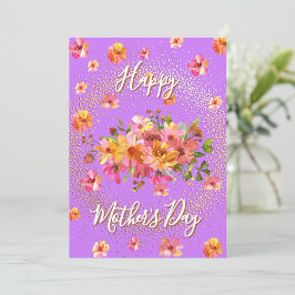 Happy Mother’s Day Spring Florals Holiday Card Julkort