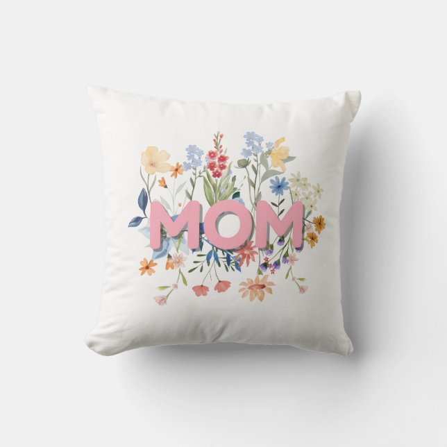Happy Mother’s Day Throw Pillow | Cute Gift  Kudde (Framsida)