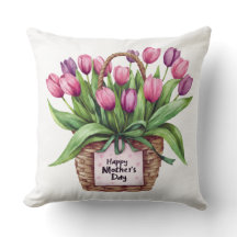 “Happy Mother’s Day” Tulpanblomsterkorg – Mammas p