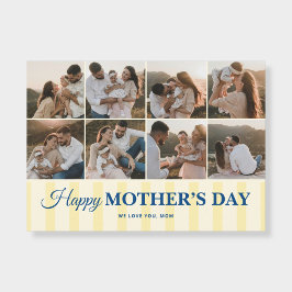 Happy Mothers Day 8 Photo Flat Greeting Card Kort